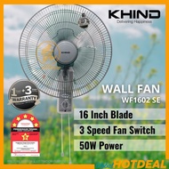 KHIND WF1602 SE 16” Wall Fan Special Edition Built-in Safety Thermal Fuse 3 Control Speed 3 Years Warranty Kipas Dinding