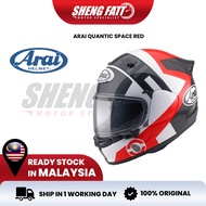 ARAI Quantic Space Red Helmet Motor Visor Topi Keledar Full Face Arai Superbike SIRIM Motorcycle Mot