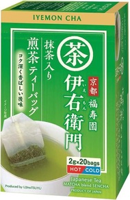 宇治之露 煎茶茶包 (抹茶入) 2g x 20袋入 福壽園 綠茶 日本抹茶 平行進口 不同包裝隨機發     4901046661018