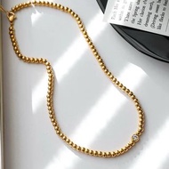 小眾高級感水晶串珠項鍊💕女鎖骨鏈頸鏈鍍18K金輕奢復古配飾 Necklace