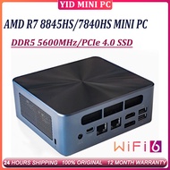 MINI PC AMD R7 8845HS Max 5.1GHz DDR5 5600MHz PCIe 4.0 SSD Windows 11 Pro WIFI6 2*2.5G LAN Gamer Com