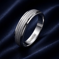 SAN950 Custom Handmade Men's Wedding Ring [P212] - Platinum Palladium Silver 950 White Gold