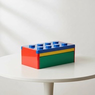 P:BLOCK 鎖扣式 單層 便當盒 580ml 附筷子 微波爐適用 輕量設計