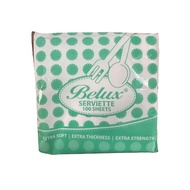Belux Napkin Paper Serviette Tissue | Dinner Napkin | Serviette Napkin 100sheets | Pack