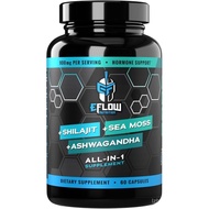 EFlow Nutrition Shilajit Capsules, South African Drunk Eggplant, Seaweed [All-in-One] Trace Minerals