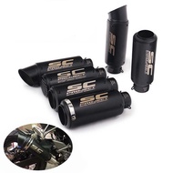 Inlet 51mm 61mm Motorcycle Exhaust Pipe SC Exhaust Mufflers