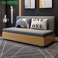 AOM  Foldable Room EWA Day-bed Living Multifunctional Sofa Bed Solid Wood With Storage OU GUANJIA238