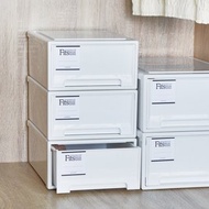 日本天馬 Fits MONO純白系隨選22.4寬單層抽屜收納箱-3入