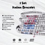 Italian Bracelet 1 set Italian Bracelet Custom Free Hanging Charm