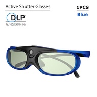 แว่นตาแบบมีชัตเตอร์ DLP-Link แว่นตา3D สามารถชาร์จได้ USB สำหรับโปรเจคเตอร์ DLP LINK Xgimi Optoma LG เหมาะสม Acer Jmgo Benq W1070