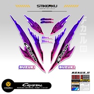 SUZUKI STRIPING CRYSTAL TUNE MOTIF X45 STICKER CRYSTAL TUNE CUSTOM STICKER ORIGINAL CRYSTAL MOTORCYC