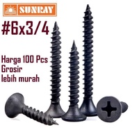 Gypsum Screws 6x3/4 1.9cm Moon Lion Steel Drywall Screws Plywood 6