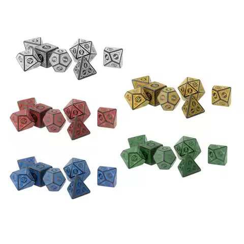 7pcs/set Acrylic Opaque Colors Polyhedral Dice Set Astrology Dice Digital Dice Set D4 D6 D8 D10 D12 