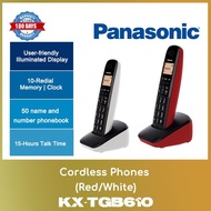 Panasonic KX-TGB610 Cordless Phone White/Red WITH 6 MONTHS SHOP WARRANTY