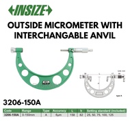 INSIZE Outside Micrometer With Interchangeable Anvil 3206-150A / 3206-300A 0-150mm/150-300mm