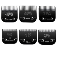 4FC#5FC#7FC#10#15# Black, Detachable Pet Clipper Blade,Made of Carbon-Infused Steel Blade Compatible