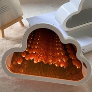 DIY Night Light with Picture Homemade Flower Frame Tulip Mirror Bedroom LED Lamp Creative Atmosphere