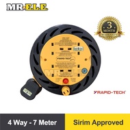 Rapid-Tech 4Way 7Meter Extension Wire Box C/W Reset Button (Sirim)(1mmx3c)