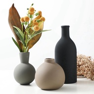 【BBI】-Ceramic Vase Set of 3 Vases Home Decor Rustic Vase Farmhouse Decor Vases for Bouquet Pampas Gr