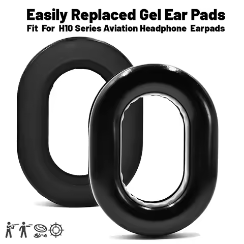 Replacement Gel Ear Cushion Pads Earpad Compatible with David Clark H10-60 H10-20 H10-13.4 H10-76 H1