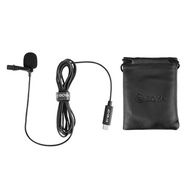 BOYA BY-M3-OP Clip-on Lavalier Lapel Microphone Digital Omnidirectional Mic USB Type-C Plug Compatib