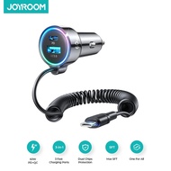 JOYROOM JR-CL07 2-Port Car Charger + Type-C Cable 60W 1.6M Black