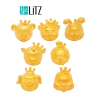 [Free Bracelet] LITZ 999 (24K) Gold Charm Zodiac EPC-3