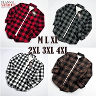 KEMEJA Unisex Plaid Long Sleeve Flannel Shirt for Men and Women Nadh