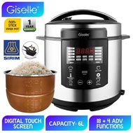 Giselle 6L Digital Pressure Cooker (18 Programs+4 Advanced Options) (KEA0222)