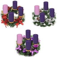 Candle Holder Seasonal Christmas Advent Decoration silver Advent Wreath Seasonal Calendar Advent Orn