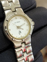 La Polo 瑞士製  高級感 生活防水 可正常使用 女石英錶 手圍16.5公分