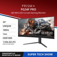 PRISM+ PG34F PRO | 34" UWQHD Ultrawide QD Mini-LED 180Hz Gaming Monitor