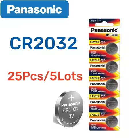 25pcs Original PANASONIC CR2032 CR 2032 3V Lithium Battery For Watch Calculator Clock Remote Control