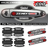 8pcs Toyota Innova Zenix Car Door Handle Protector Sticker Carbon Handle Toyota