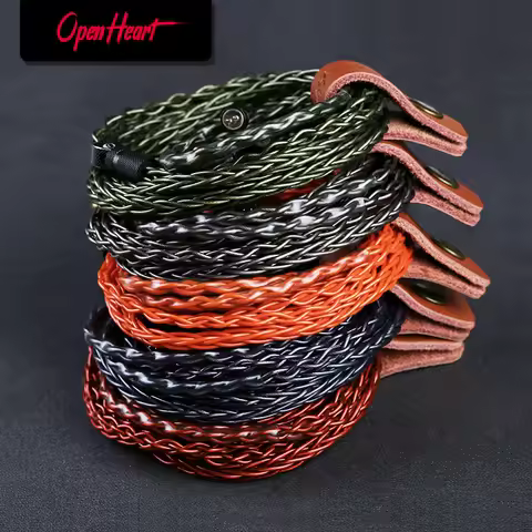 OPENHEART 8 Core Earphone Cable GoDazzle 2.5/3.5/4.4mm MMCX/0.78 2Pin/QDC Silver Plated Copper Repla