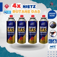 4pcs NIETZ Butane Gas Cartridge 230G Torch Refill Gas Tin Camping Gas
