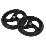 BlessReach 2PCS 8 Inch Walker Wheel, 5/16" (8 mm) Bearing Solid Replacement Wheels for Wheelchairs, 