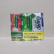 Palmolive Sulit Pack Sachet w/ free Gard Sachet (BUY 24 Palmolive Shampoo GET 3 FREE Gard Shampoo)