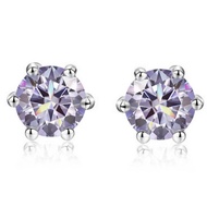 Enclair Women's 6-Prong Simulant Diamond Earrings (0.2ct) 4mm