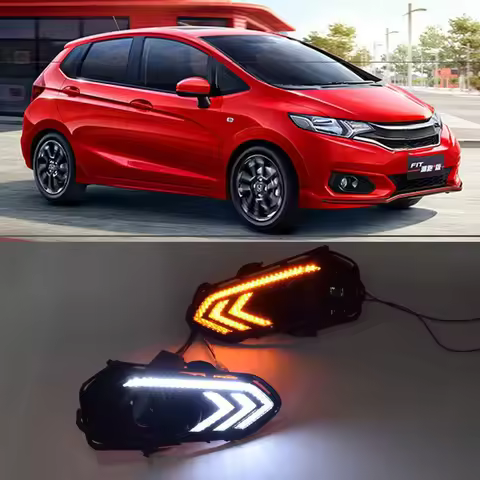 SAAR Suitable for 18 Model Honda New Fit GK5 Special Modified LED Daytime Running Lights Front Fog