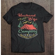 Fashion Retro Vintage Camping Campfire T-Shirt for Couple Husband and Wife Camping Shirt Tee Multipl