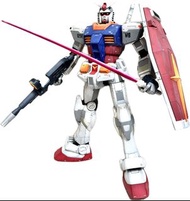 Bandai Mega size 1/48 RX-78 Gundam 高達，上色完成品，外甲遮蓋分色，無縫處理，頭部，胸口，噴射器加裝LED燈，背包加裝LED燈開關掣，舊化效果，激光劍螢光UV 效果，