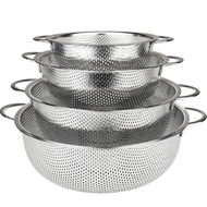 Double Ears Colander Strainer Big Strainer Salaan Stainless Steel Makapal