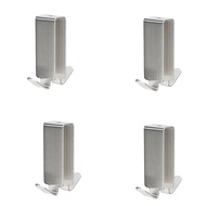 Double-Hook Hook Stainless Steel Wall Hooks Hook Bathroom Shower Door Towel Hook 4Piece