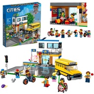 School Day 60329 (433 pcs) City Bus Car Model Building Blocks Kids Toys Gifts For Boys and Gril