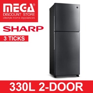 SHARP SJ-RF33E-DS 330L 2-DOOR FRIDGE (3 TICKS)