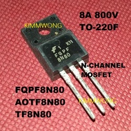 (1098) FQPF8N80 AOTF8N80  TF8N80 8N80 TO-220F n-channel MOSfet 场效应管 800V 7.4A
