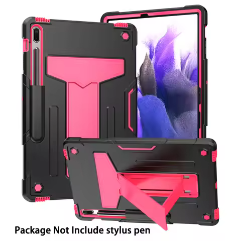3-in-1 Tablet case for Samsung Tab S7 Plus/S8 Plus/S7FE 12.4 inch, all-round protection,T-shaped bra