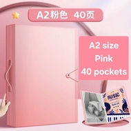 Fail A2/A3 Clear File Book With Handle 40/60 Pockets Quality File Folder Stationary Art Drawing Post