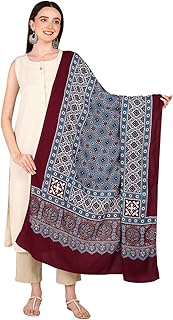 Ajrakh Print Premium Rayon Dupatta for Women